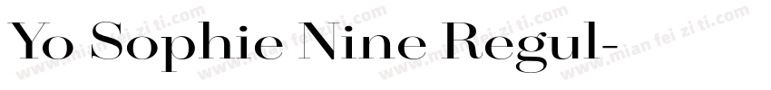 Yo Sophie Nine Regul字体转换